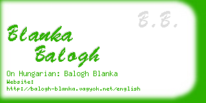 blanka balogh business card